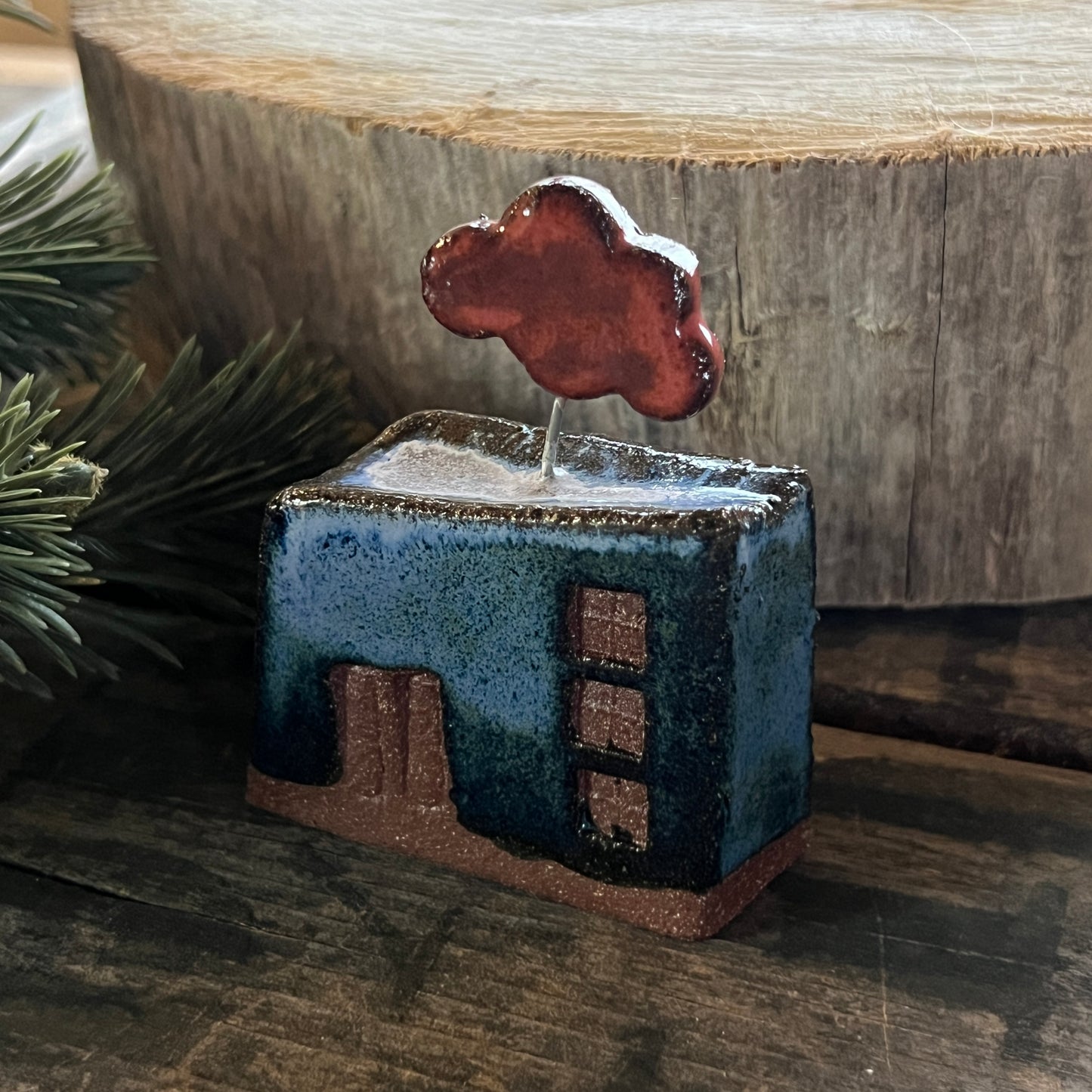 Ceramic Tiny House - Miniature Sculpture - Fairy House - Terrarium House